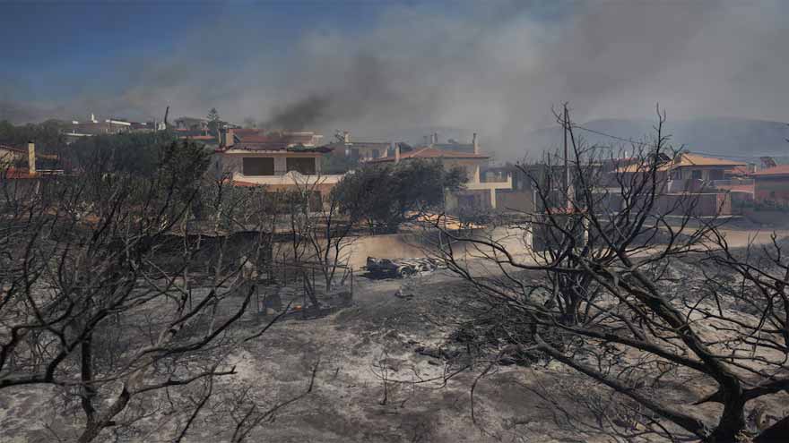 Greece battles wildfires across country, evacuates villages