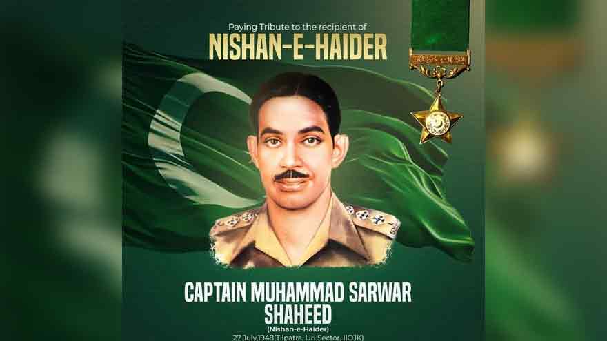 Pakistan commemorates martyrdom anniversary of Captain Sarwar