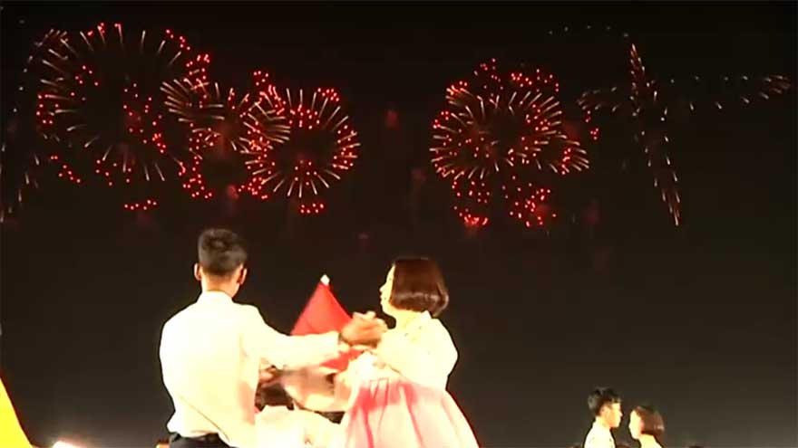 North Korea marks Korean War anniversary with dancing and fireworks
