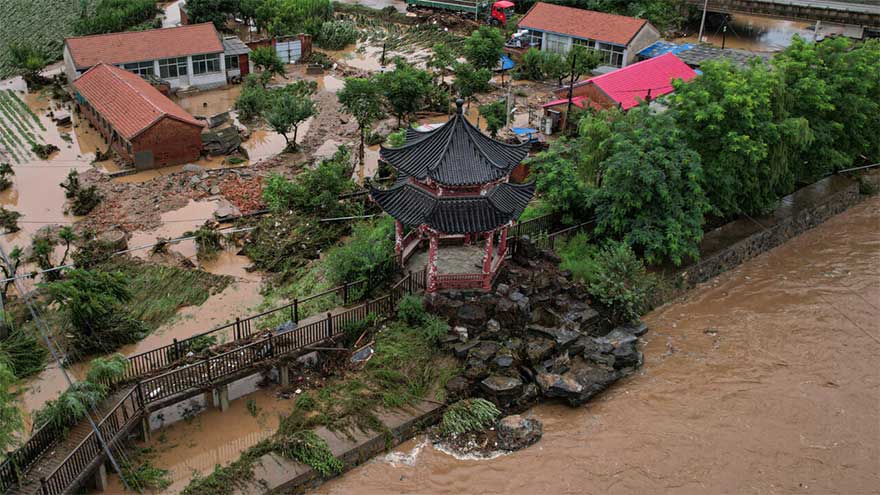 Four killed in landslide as heavy rain drenches northern China
