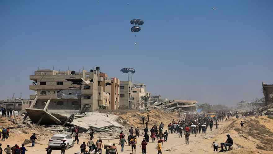 Trump says number one priority now in Gaza is getting people fed