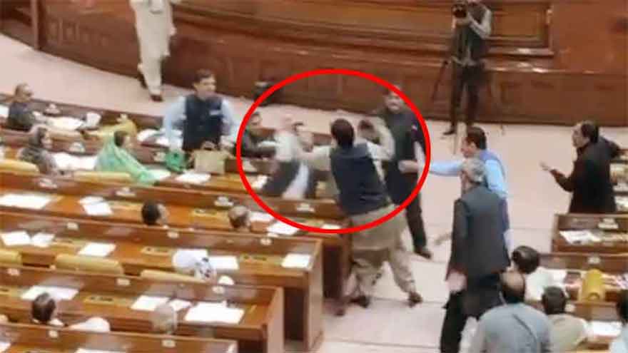 Chaos in Punjab Assembly as lawmakers trade blows