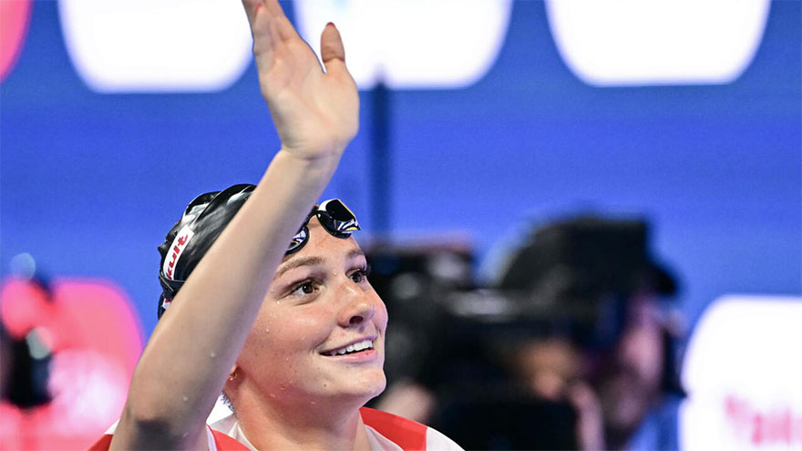 McIntosh wins again at swimming worlds as Yu, 12, just misses out