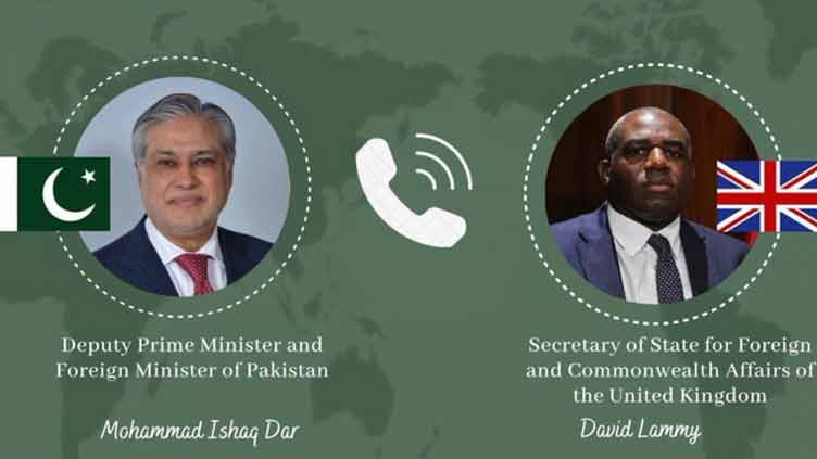 DPM Dar, British foreign secretary discuss bilateral ties