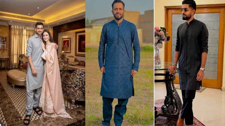 Pakistani cricketers share Eid messages with fans