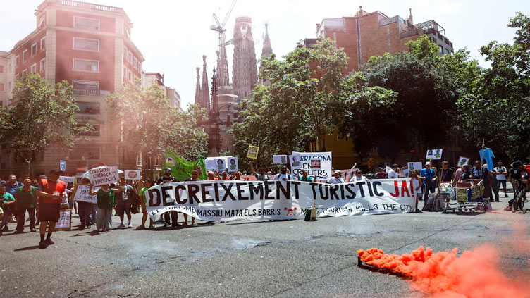 Protesters against overtourism take to the streets of southern Europe
