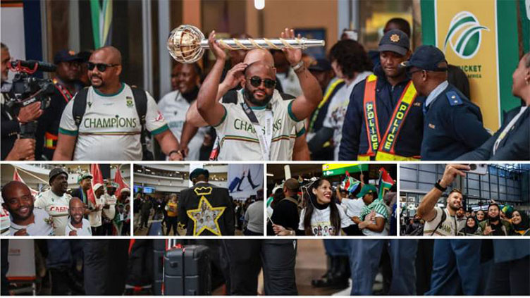South Africans welcome home Test champions the Proteas
