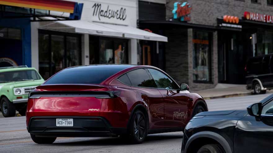 Tesla shares soar after first robotaxi rides hit the road in Austin, Texas