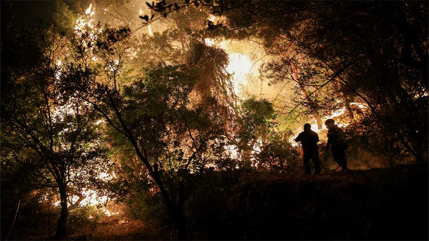 Greek island of Chios declares emergency as wildfires rage for second day