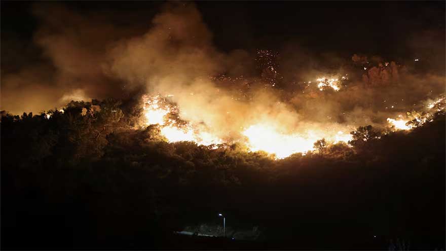 Greek island of Chios declares emergency as wildfires rage for second day