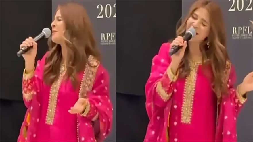 Ayesha Omar stuns audiences with singing debut at London fashion show