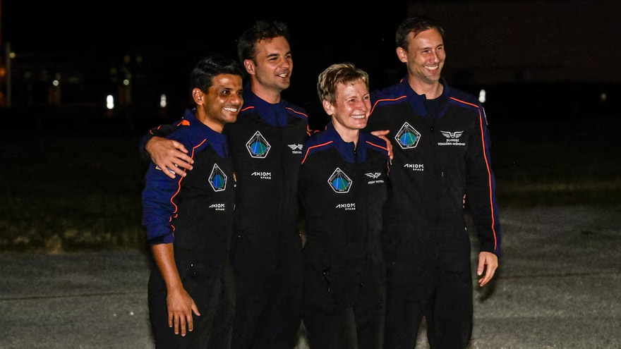 Astronauts from India, Poland, Hungary launched on first space station mission