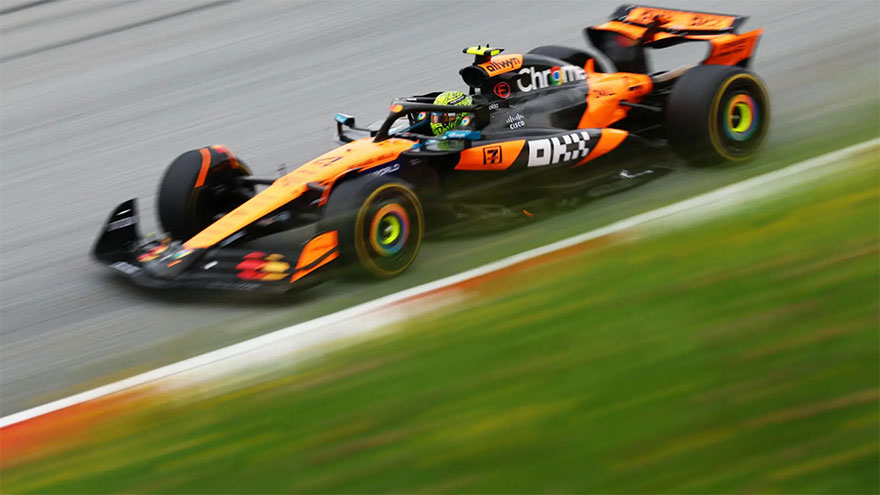 Norris leads McLaren 1-2 in Austrian practice