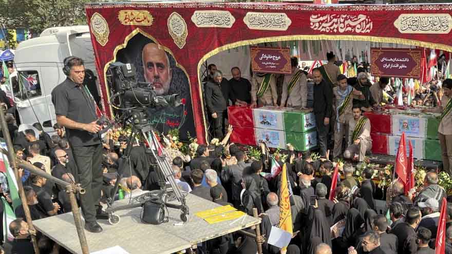 Iran holds state funeral for slain top brass in 12-day war with Israel