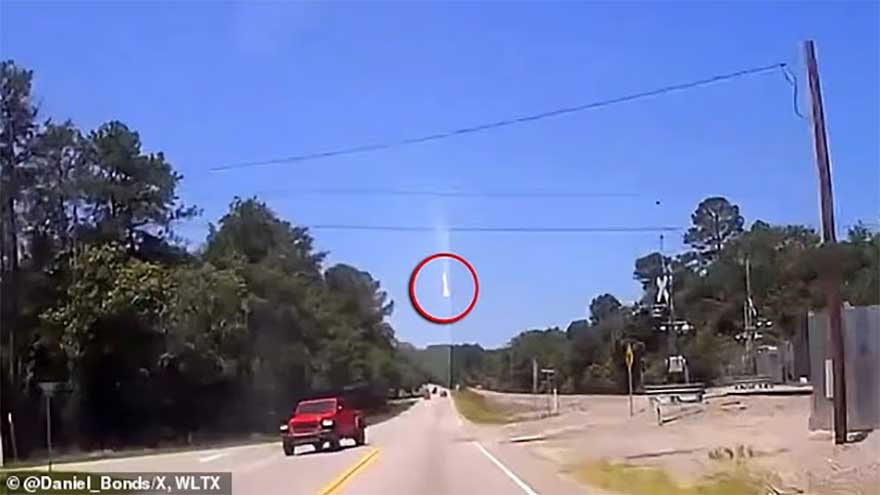 Panic as flaming object seen streaking through sky in US states
