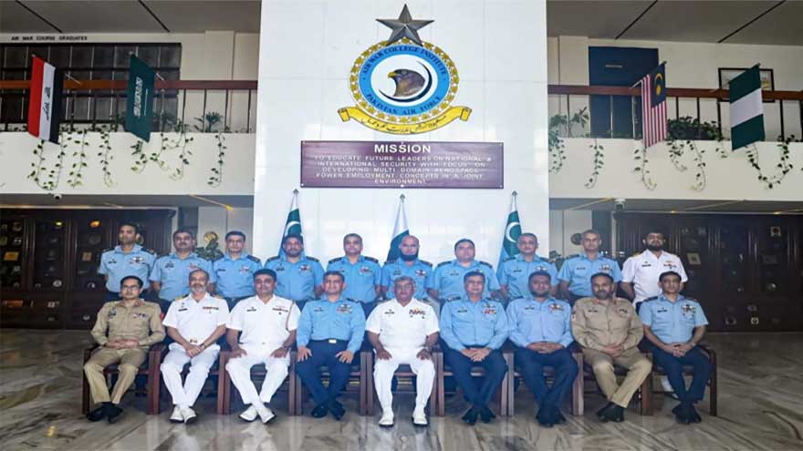 Naval chief visits PAF Air War College, underscores joint preparedness