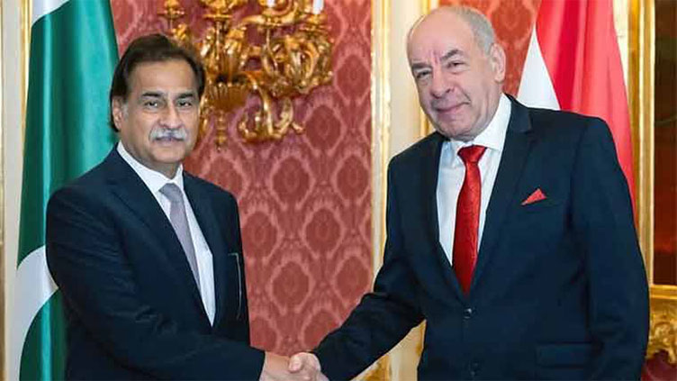 Speaker Ayaz Sadiq meets Hungarian president in Budapest