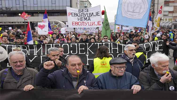 Serbian students declare 'we deserve better' as latest anti-graft rally adds pressure on government