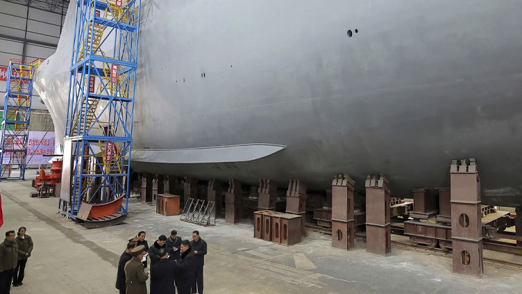 North Korea unveils nuclear-powered submarine for the first time