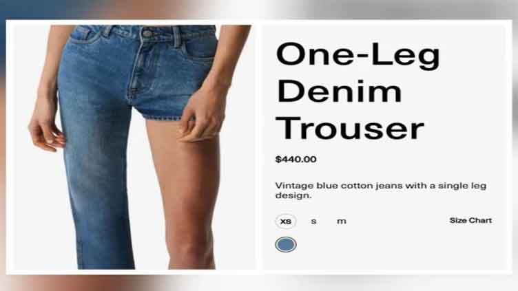 One-legged jeans are selling out online - but fashionistas divided over $440 pants