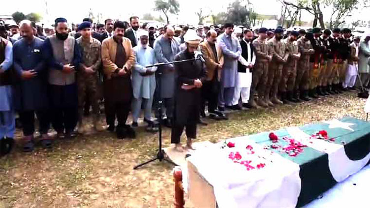 Jaffar Express martyr Lance Naik Usman laid to rest in Fateh Jang