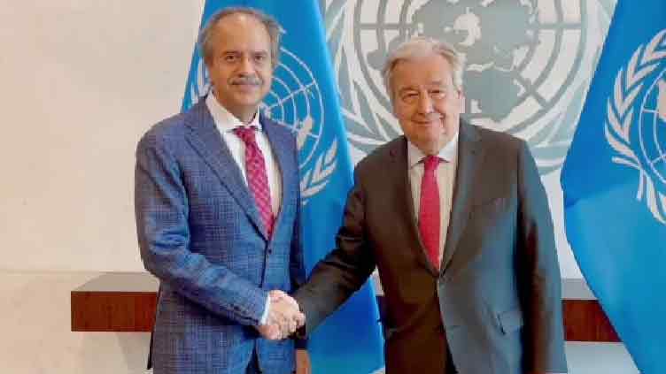 Pakistan's UN ambassador discusses with Guterres 'evolving' regional security situation