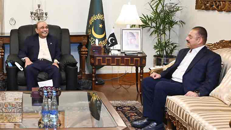 Sharjeel Memon briefs President Zardari on public welfare projects in Sindh