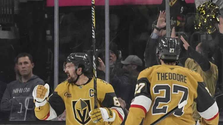 Oilers rally for NHL-record fifth straight time to beat Golden Knights 4-2 in Game 1