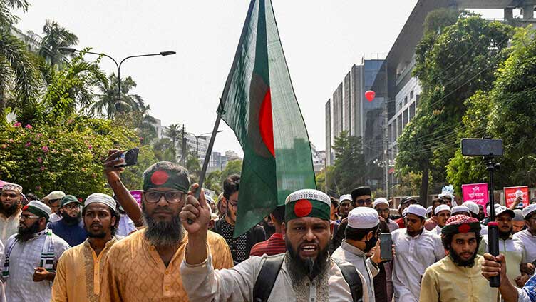 Thousands rally in Bangladesh seeking ban on former PM's party