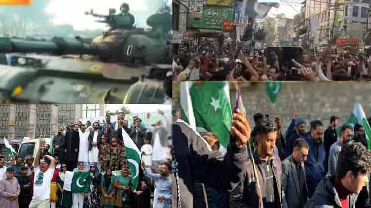 Pakistanis celebrate befitting response given to Indian aggression