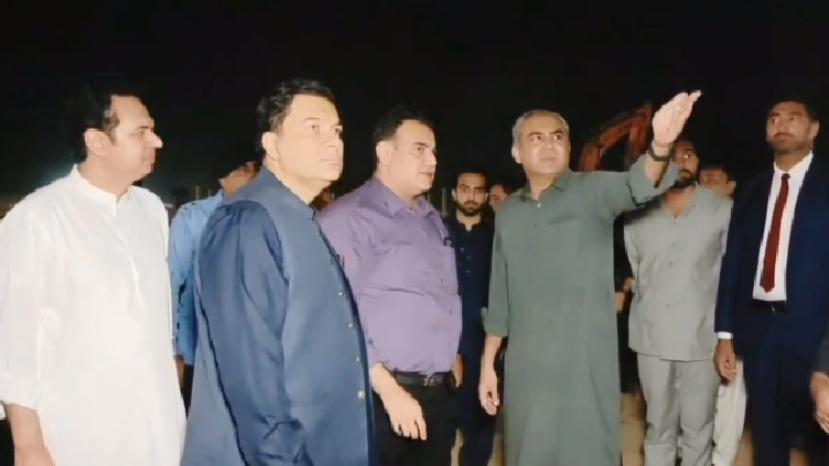 Mohsin Naqvi inspects Jinnah Square Murree Road underpass