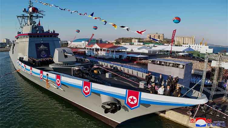 North Korea's second naval destroyer is damaged in a failed launch attended by Kim