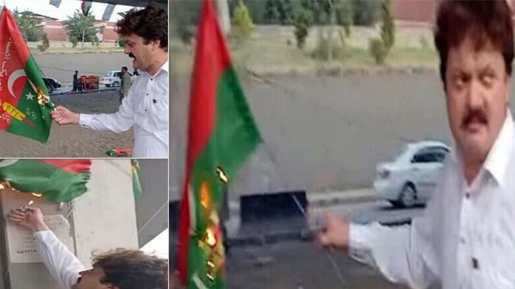 FIR lodged over PPP's arson attack on PTI's camp in Peshawar