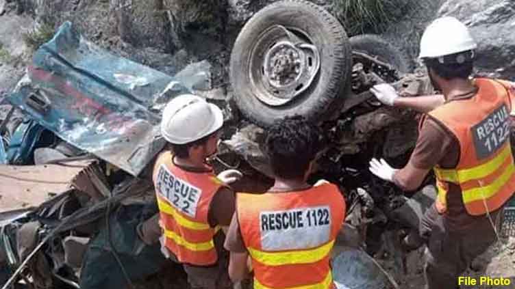 Five policemen martyred as van falls into ravine in AJK's Bagh area