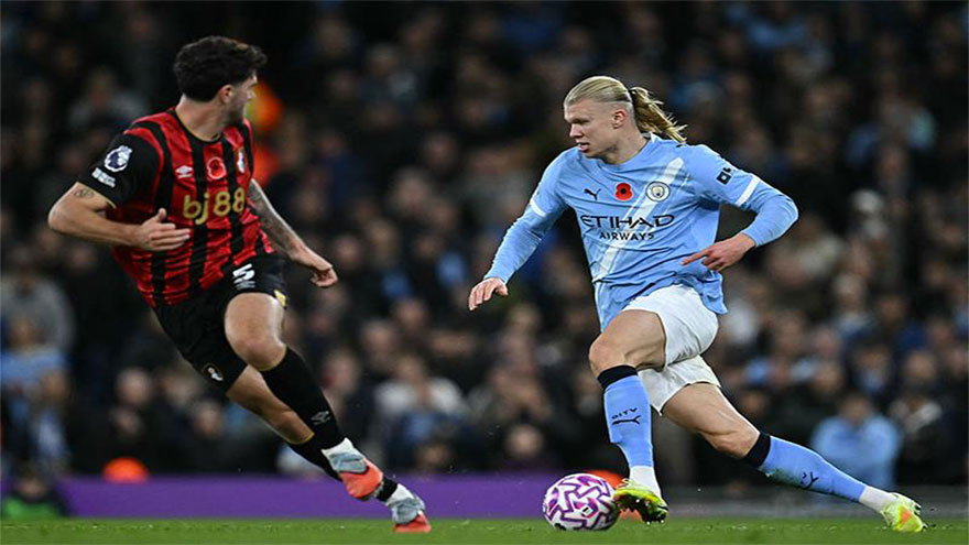 Haaland fires Man City up to second in Premier League