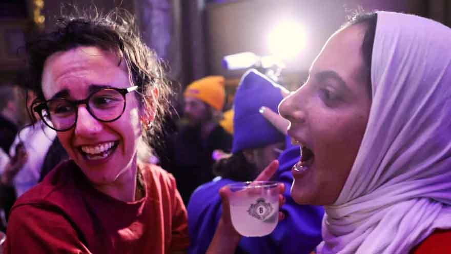 In pictures: New Yorkers celebrate as Zohran Mamdani wins mayoral race