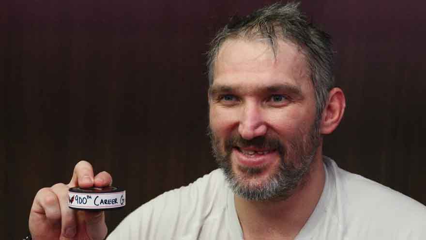 Alex Ovechkin scores his 900th NHL goal with the Washington Capitals