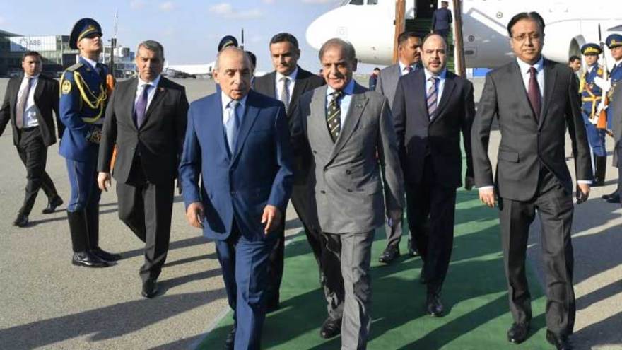 PM Shehbaz in Baku for Azerbaijan's Victory Day celebrations