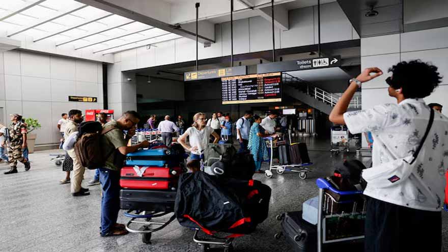 Hundreds of flights delayed at Delhi airport after glitch in air traffic system