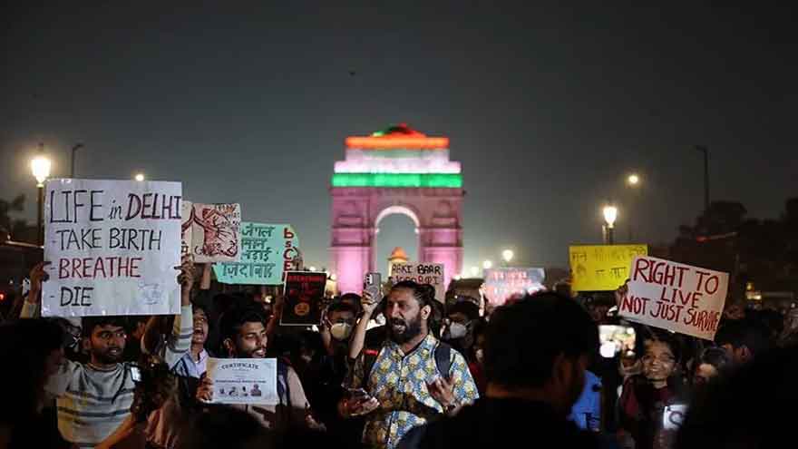 'I miss breathing': Delhi protesters demand action on pollution, some arrested by police