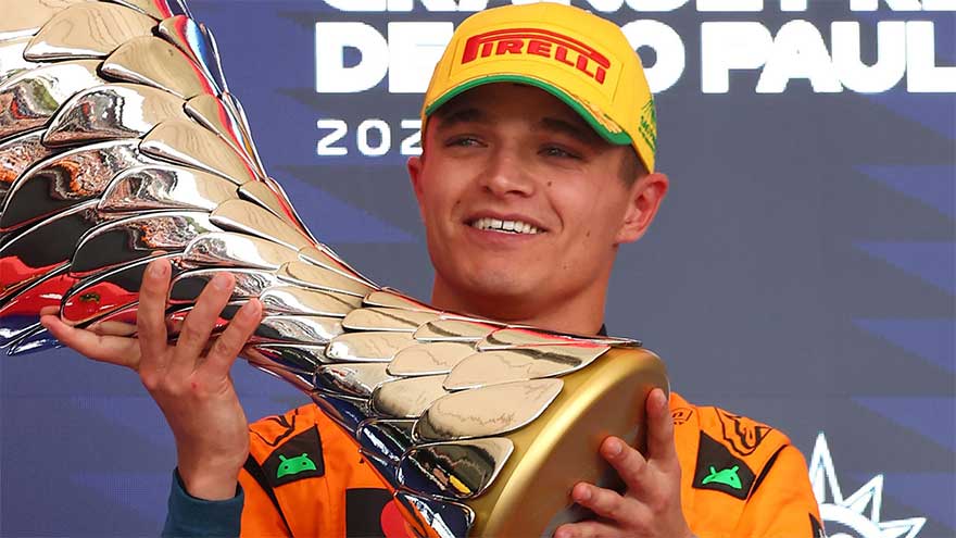 Norris wins in Sao Paulo to extend title lead over Piastri