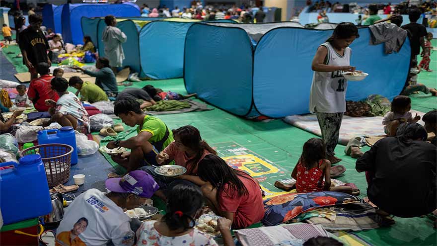 Two dead, one million evacuated as Typhoon Fung-wong slams into the Philippines