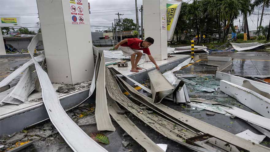 Two dead, one million evacuated as Typhoon Fung-wong slams into the Philippines