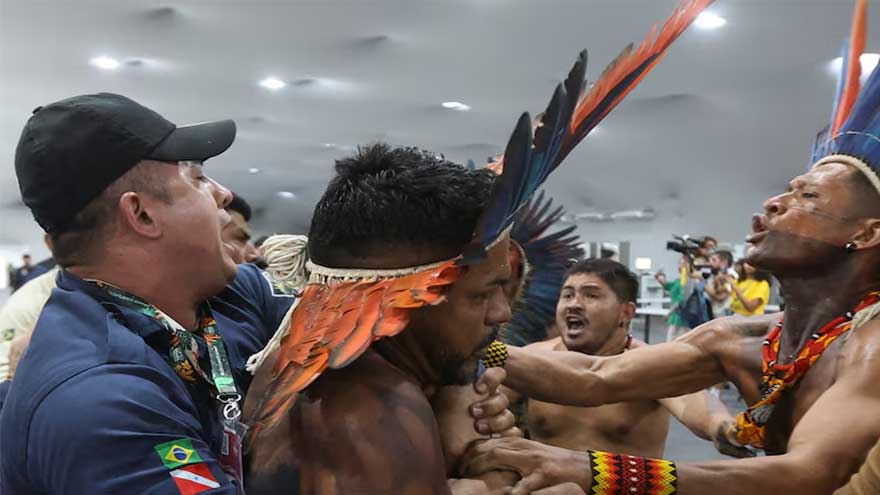 Protesters force their way into COP30 summit venue, clash with security