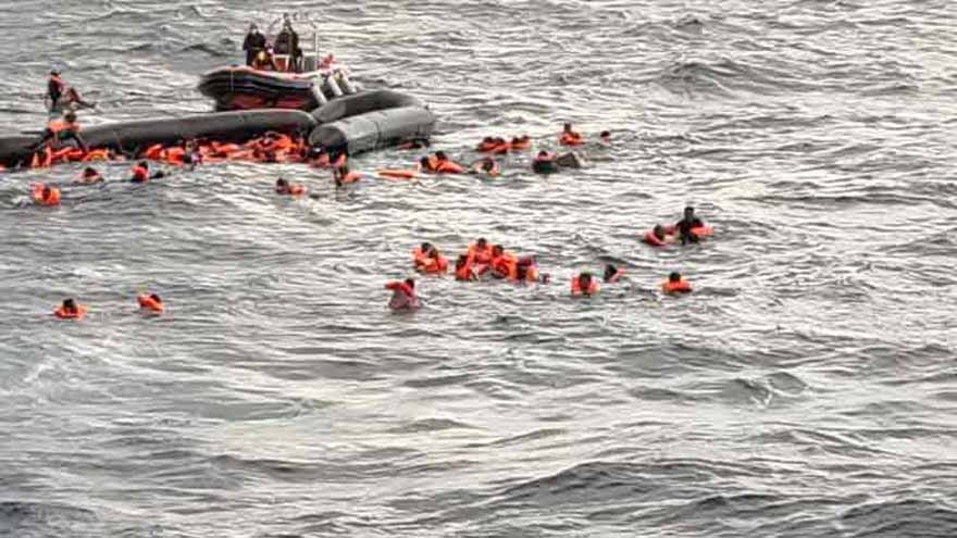 At least 42 migrants missing, presumed dead, after boat capsizes off Libya, IOM says