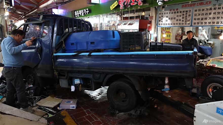 Two dead, 18 hurt in South Korea after truck crashes into market, media reports say