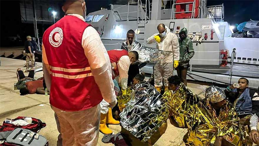 Four dead as two boats with 95 migrants capsize off Libya's coast: Red Crescent