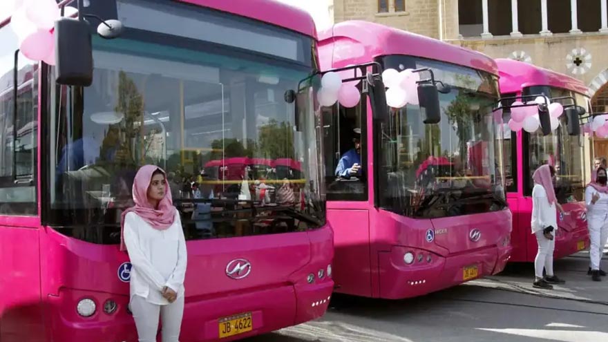 Karachi Pink Buses new routes and timings announced for women