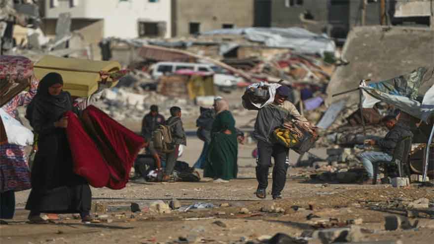 First strong winter rains soak Gaza's makeshift shelters