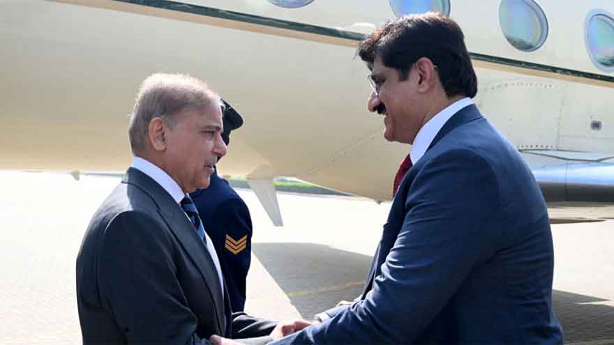 PM Shehbaz arrives in Karachi on day-long visit